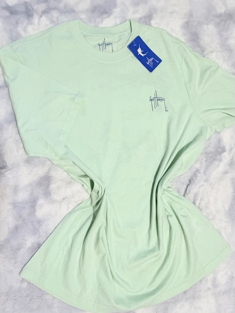 Guy Harvey Mint Green Short Sleeve Logo Tee for men